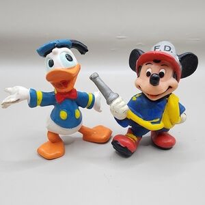 Vintage Donald Duck Mickey Mouse 2" PVC Figures Plastic Disney Applause